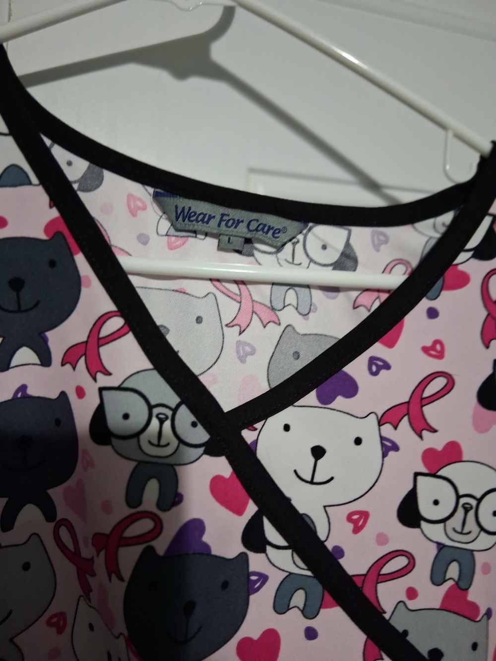 Pink Heart & Puppy Print Bodysuit